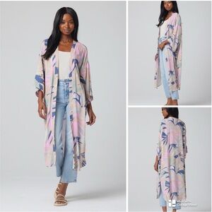 Saltwater Luxe pastel waves banks midi robe coverup